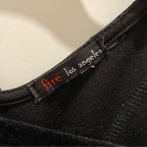 Black studded peplum top, Small, by fire los angeles - Picture 4 of 5